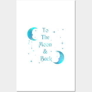 Boho Nursery Moon Wall Art| Celestial Wall Art| To The Moon And Back Galaxy Gradient| Boho Dorm Wall Decoration Posters and Art